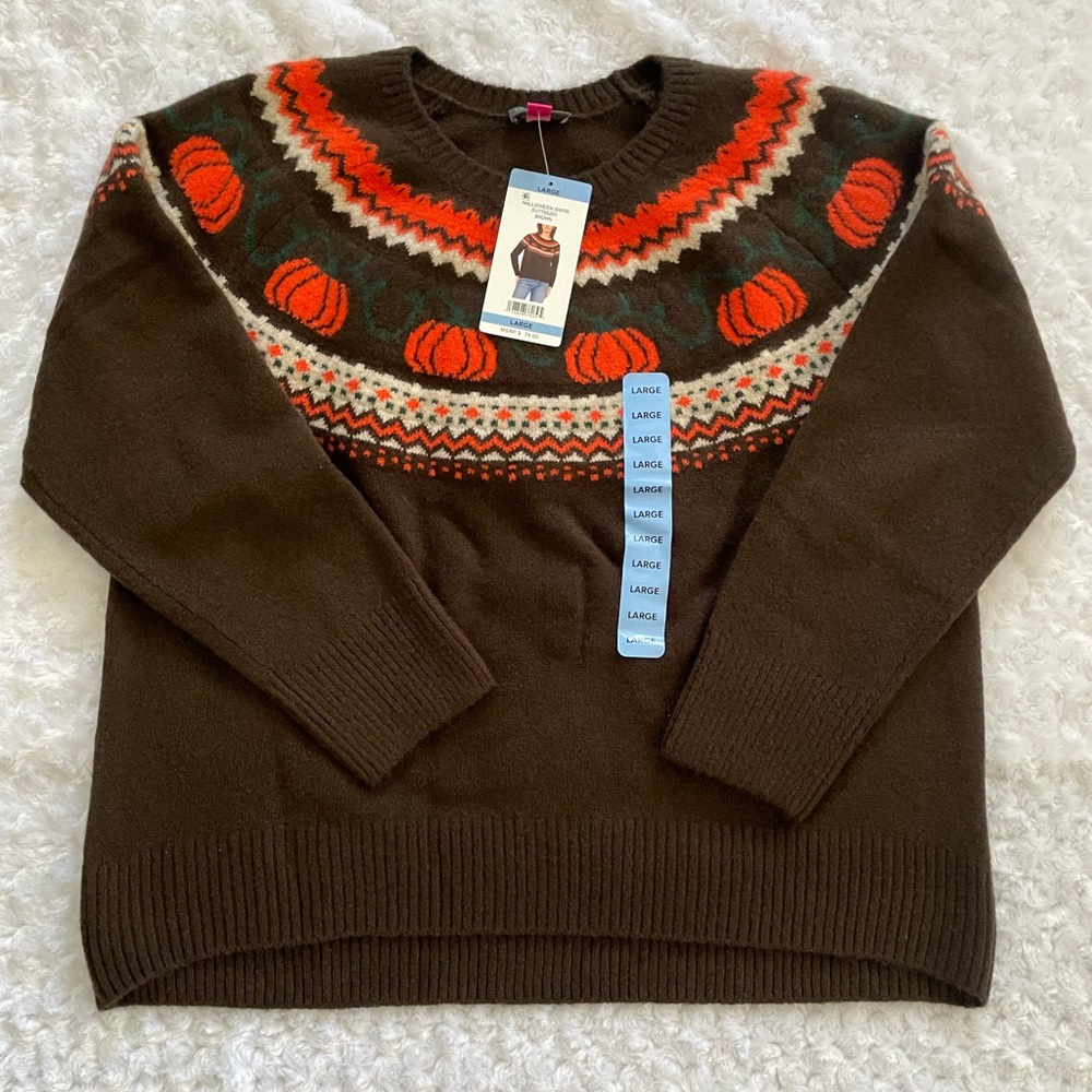 Brown Halloween sweater